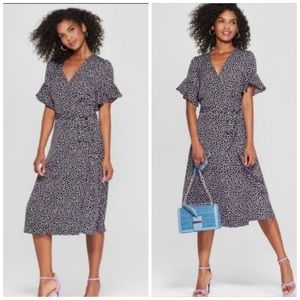 👚Who what wear small polka-dot wrap dress